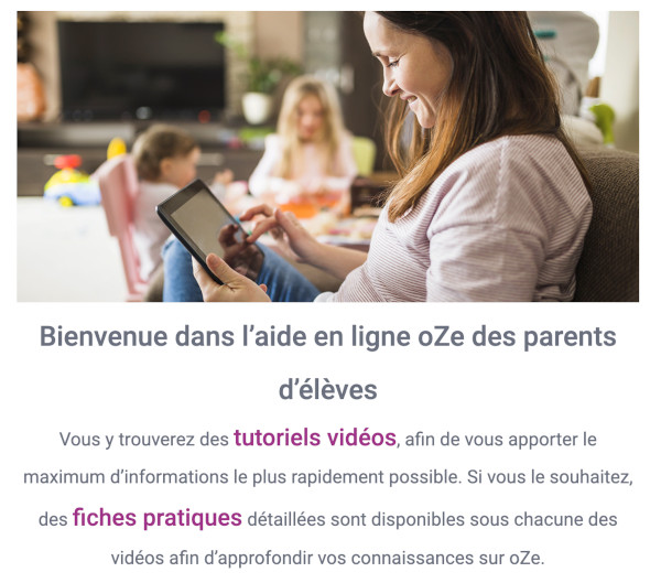 ENC Oze : aide en ligne pour parents