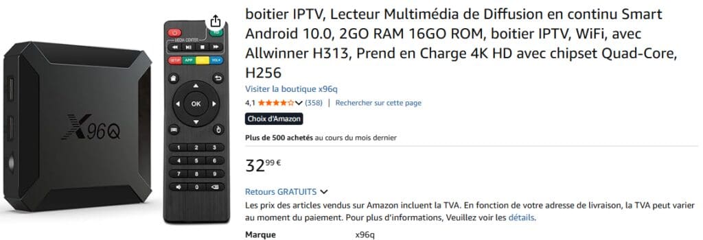 découvrez le boîtier x96q pour iptv, une solution performante et facile à utiliser pour accéder à vos chaînes préférées en streaming. profitez d'une expérience tv de qualité avec ce boîtier polyvalent et fiable.