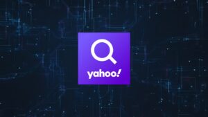 Écran de recherche Yahoo Search sur un ordinateur portable
