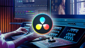 Session de formation DaVinci Resolve sur poste de montage vidéo