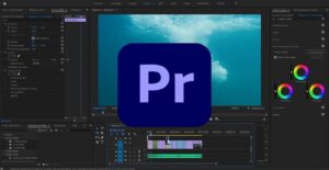 Interface de montage vidéo Adobe Premiere Pro CC 2018 avec timeline et aperçu