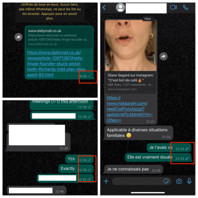 Comment WhatsApp relie la double coche bleue à la confirmation de lecture des messages
