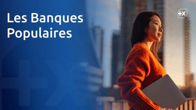 Façade d'une agence Banque Populaire Grand Ouest dans une ville de l'Ouest
