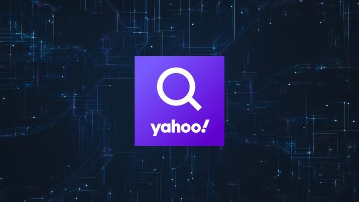 Écran de recherche Yahoo Search sur un ordinateur portable